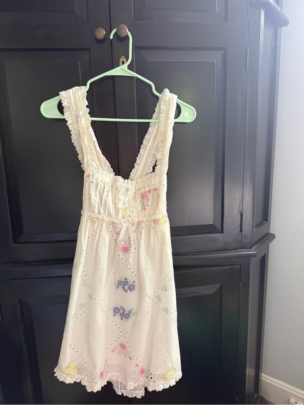 Andrea Embroidered Mini Dress Small